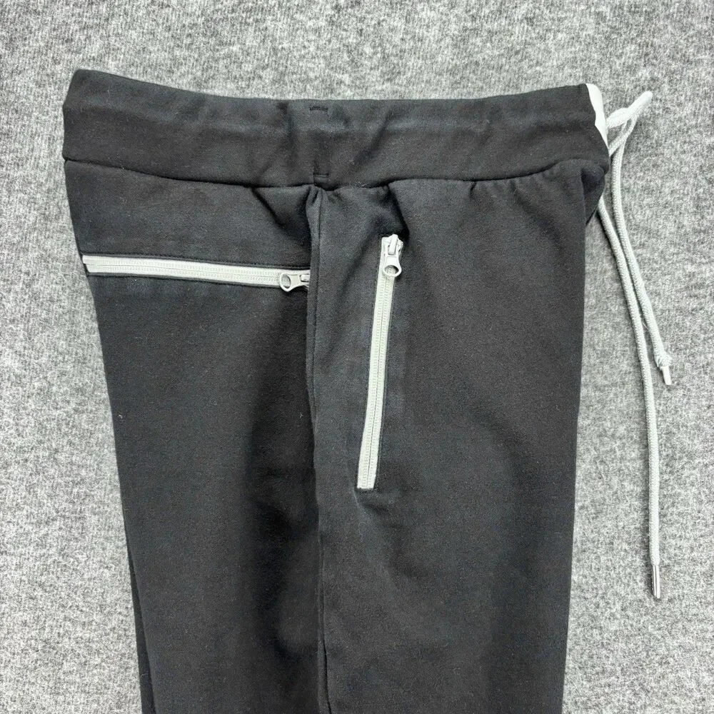 Baseballism Men’s Small Black Jogger Sweatpants Zip Pockets Athletic Lounge